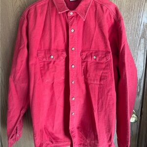 Vintage Five Brother Shirt Mens XL Tallman Red Flannel Button Up Made USA 90s